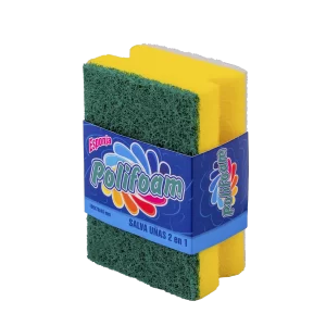 Fibra esponja 2 en 1 con Salva Uñas