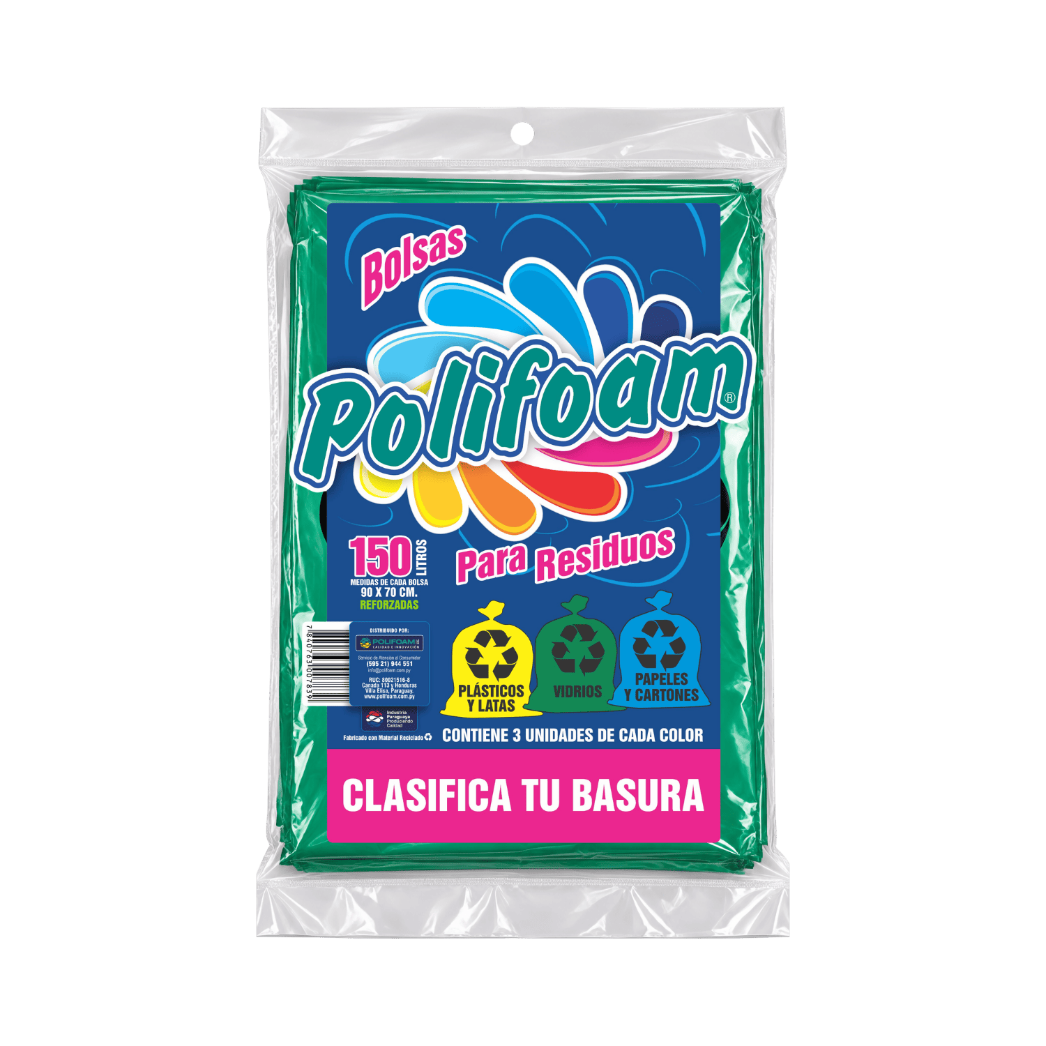 Bolsas REFORZADAS CLASIFICA 150lts