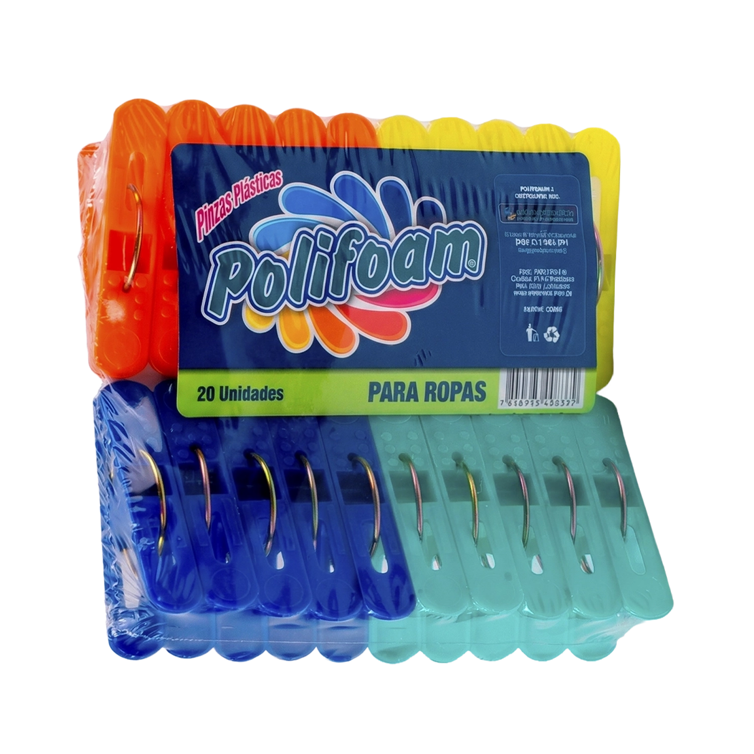 Pinzas plásticas para ropas x 20