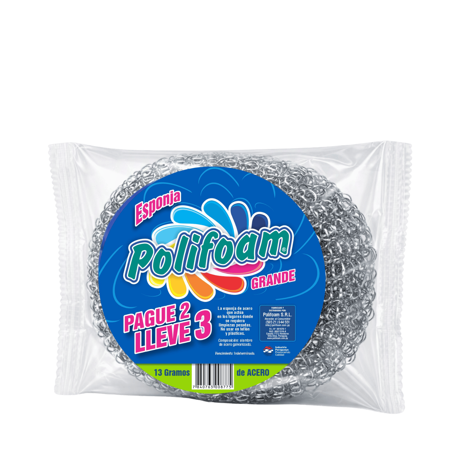 Esponja de acero Pague 2 Lleve 3