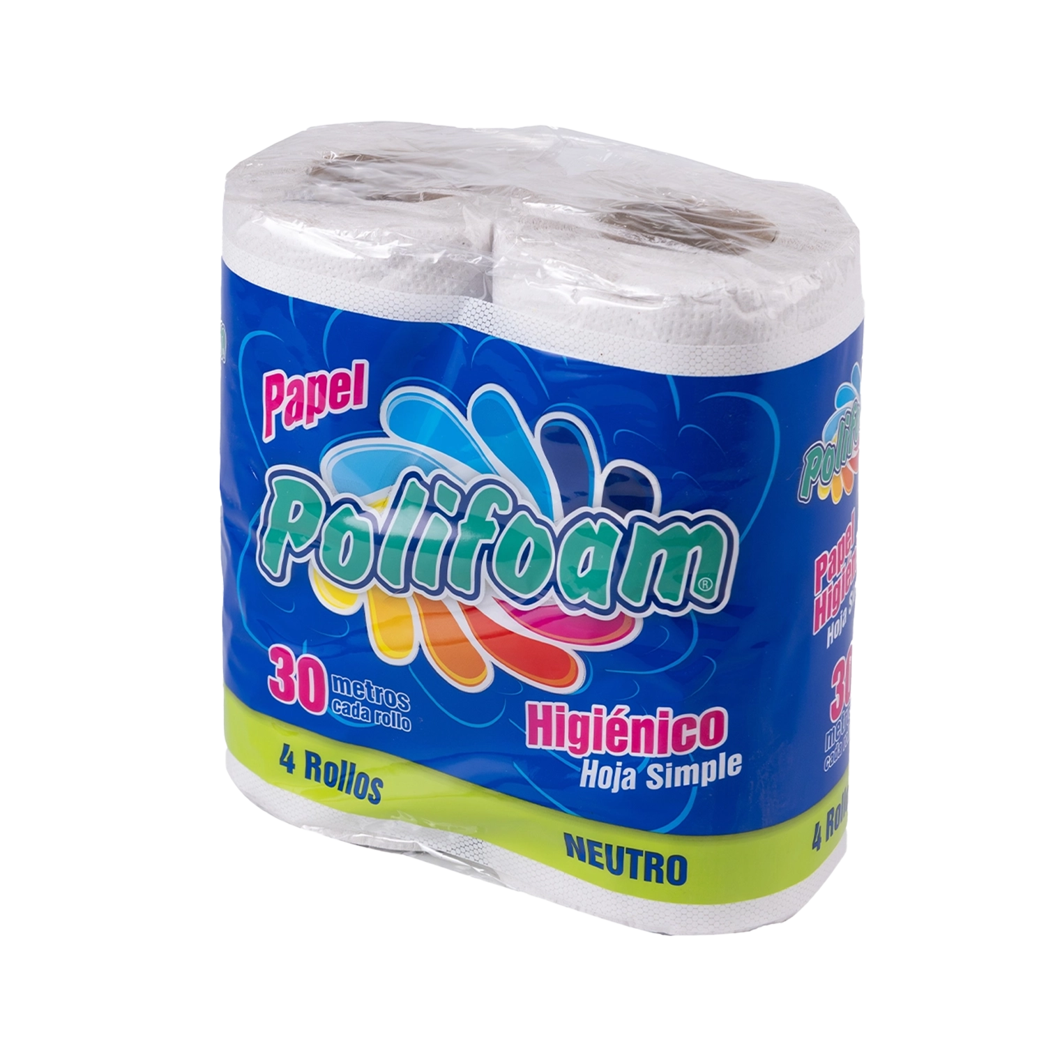 Papel Higienico NEUTRO Hoja simple x 4uni.