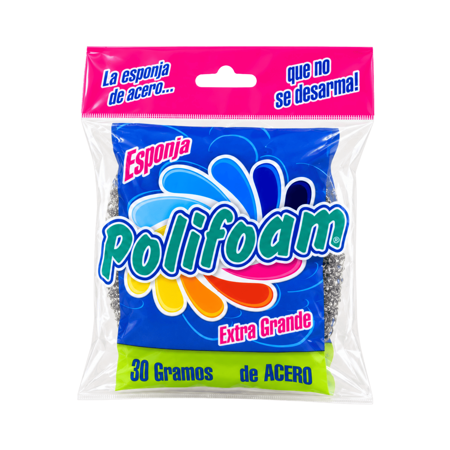 Esponja de acero de 30 gramos.