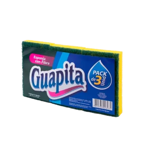 Esponja Con Fibra 11x7x2cm x 3 unidades