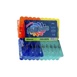 Pinzas plásticas para ropas x 20